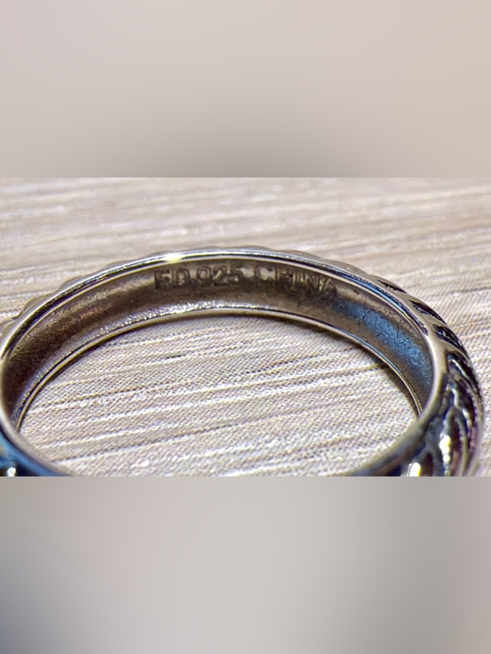Vintage Designer FD Cable Twisted Sterling Silver & Gold Stacking Rings, Size 6 - Picture 8 of 13